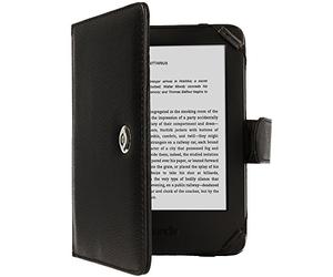 TECHGEAR Black 6.8" and 7" Amazon Kindle Paperwhite/Paperwhite Signature/Paperwhite Kids/Kindle Colorsoft PU Leather Folio Case Cover With Magnetic Clasp for 12th & 11th Generation [Book Style]