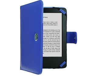 TECHGEAR Blue 6.8" & 7" Amazon Kindle Paperwhite/Paperwhite Signature/Paperwhite Kids/Kindle Colorsoft PU Leather Folio Case Cover With Magnetic Clasp for 12th & 11th Generation [Book Style]