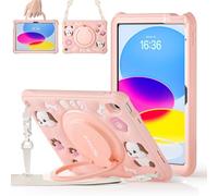 TECHGEAR BubblyToons Puppy Dog Case for iPad 11" A16 (11th Gen 2025) & 10.9" (10th Gen 2022) Cute Shockproof Kids iPad Case with 360 Stand, Ring Grip, Soft Silicone Body, Ideal for Schools & Families