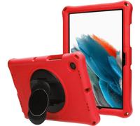 TECHGEAR Bumper+ Case Compatible with Samsung Galaxy Tab A8 10.5" 2022 (SM-X200 / SM-X205) Rugged Shockproof Soft Protective Easy Grip Body Case with Stand, Holder, Screen Film, Kids Proof Case [Red]