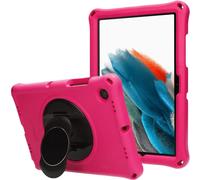 TECHGEAR Bumper+ Case Compatible with Samsung Galaxy Tab A8 10.5" 2022 (SM-X200 / SM-X205) Rugged Shockproof Soft Protective Easy Grip Body Case with Stand, Holder, Screen Film, Kids Proof Case [Pink]