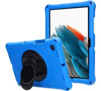 TECHGEAR Bumper+ Case Compatible with Samsung Galaxy Tab A8 10.5" 2022 (SM-X200 / SM-X205) Rugged Shockproof Soft Protective Easy Grip Body Case with Stand, Holder, Screen Film, Kids Proof Case [Blue]