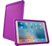 TECHGEAR Bumper Case fits iPad Pro 9.7" Rugged Heavy Duty Anti-Shock Rubber Edge Protective Easy Grip Case + Screen Film [Purple] - Kids & School Friendly Case