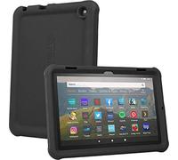 TECHGEAR Bumper Case for Amazon Fire HD 8" / HD 8 Plus/Kids 14th, 12th Generation / 2024, 2022 Rugged Shockproof Soft Silicone Easy Grip Case with Screen Protector [BLACK] Child Friendly Case