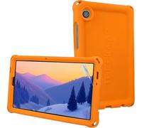 TECHGEAR Bumper Case for Samsung Galaxy Tab A11 & Tab A9 8.7" (X130/X110 Series) Rugged Shockproof Soft Silicone Kids Case with Easy Grip, Anti-Slip Protection & Screen Film [Orange]
