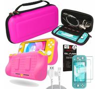 TECHGEAR Bundle for Switch Lite, Case, Grip Cover, 2x Screen Protectors, 2m USB