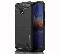 TECHGEAR Carbon Fibre Case Designed for Nokia 3.2 [Stealth Case] Flexible, Shockproof, Ultra Slim, Soft TPU Protective Shell Cover with Carbon Fibre Detailing Compatible with Nokia 3.2 - Black
