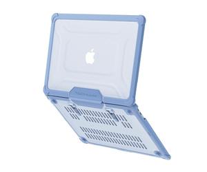 TECHGEAR Case Compatible for MacBook Air 13 inch 2020/2019/2018 Protective Snap-On Tough Hard Shell Cover with Kick Stand for Model A2337 (M1) / A2179 / A1932 Clear Shockproof Tough Case - Light Blue