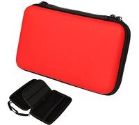TECHGEAR Case Compatible with Nintendo 2DS XL - Hard Protective Carry Travel & Storage Case Cover fits 2DS XL + Games + Accessories [RED]