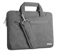 TECHGEAR Case for 11" - 12.3" Laptops, Portable Multi-functional Laptop Case with Adjustable Shoulder Strap, Luggage Strap & Suppressible Handles, Portable Sleeve Organiser Case Cover + Pockets GREY
