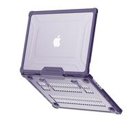 TECHGEAR Case for MacBook Pro 16 2026 M5 Pro M5 Max 2024 M4 Pro M4 Max 2023 M3 Pro M3 Max 2022 M2 Pro M2 Max 2021 M1 Pro M1 Max - Tough Hard Shell Laptop Case Cover with Kickstand - Purple