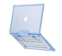 TECHGEAR Case Compatible MacBook Pro 16 inch 2024-2021 Protective Snap-On Tough Hard Shell Cover with Kick Stand for M4 / M3 / M2 / M1 / inc Pro & Max Chip Touch ID, Clear Shockproof Case, Sky