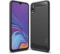 TECHGEAR Compatible with Samsung Galaxy A10 Case [Stealth Case] Flexible, Shockproof, Ultra Slim, Soft TPU Protective Shell Cover with Carbon Fibre Detailing for Samsung Galaxy A10