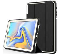 TECHGEAR D-FENCE Case fits Samsung Galaxy Tab A 10.5" (SM-T590 Series) - Slimline Shock Proof Tough Rugged Protective Armour Smart Case + Stand - Kids Schools Builders Workman Case [Black/Grey]