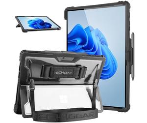 TECHGEAR DuraTUFF Case for Microsoft Surface Pro 4 5 6 7 7+ [Signature Keyboard Compatible] Tough Rugged HEAVY DUTY Armour Shockproof Case with Hand Strap, Shoulder Strap, Stand Cover & Pen Holder