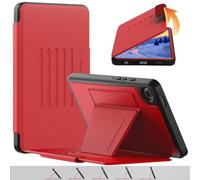 TECHGEAR Enduro Case for Samsung Galaxy Tab A11 8.7" (SM-X130 / SM-X135) - Tough Rugged Magnetic Flip Case with Auto Sleep/Wake, Multi-Angle Stand, Card Slots & Drop Proof Protection, Red