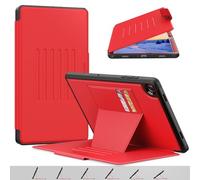 TECHGEAR Enduro Case for Samsung Galaxy Tab A11 Plus / A11+ 11" (SM-X230 / SM-X236) - Tough Rugged Magnetic Flip Case with Auto Sleep/Wake, Multi-Angle Stand, Card Slots & Drop Proof Protection, Red
