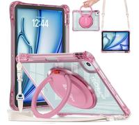 TECHGEAR ExoView Rugged Case for iPad Air 11" 2026 (M4), 2025 (M3), 2024 (M2) - iPad Air 5th/4th Gen 10.9" & iPad Pro 11 (2018-2022) Slim Shockproof Stand Case with 360° Rotating Hand Grip & Strap