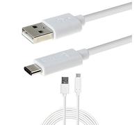 TECHGEAR Extra Long (2m 6.5 ft) USB Type C Data Sync & Charging Cable Lead Compatible with Sony Xperia XZ3, XZ2, XZ1, XZ, XA2, XA1, XA2 Ultra, XA1 Ultra, XZ2 Premium, XZ Premium, USB-C cable - White