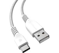 TECHGEAR Extra Long 2m/6.5ft STRONG High Durability Braided USB C Charging & Sync Cable for Samsung S23 S22 S20 FE, Moto, Huawei, Oppo, Xiaomi etc