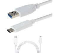 TECHGEAR Extra Long (2m 6.5ft) USB 3.1 Type C, 1 meter Data Sync & Charging Cable Lead for Huawei P40 P30, MatePad, Mate 20 Pro etc. USB C Fast cable