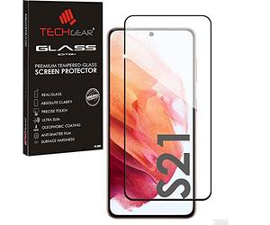 TECHGEAR Finger ID Glass Compatible with Samsung Galaxy S21 / S21 5G, Full Glue Tempered Glass Screen Protector Cover [Finger ID] [Full Glue] [Crystal Clarity] [Scratch-Resistant] [Max Coverage]