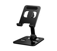 TECHGEAR Foldable Phone Stand Aluminium Desk Phone Holder Adjustable Portable Mobile Stand Compatible with iPhone 17 16 15 14 13 12 11 Pro Max, Samsung Galaxy S26 S25 S24 S23 A36 A56, Pixel 10 9 etc
