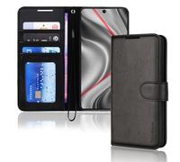 TECHGEAR for Samsung Galaxy A56 Phone Case, PU Leather Wallet Case Cover [RFID BLOCKING] Card Holder, Stand, Wrist Strap, Magnetic Closure, Shockproof Protection For Samsung A56 5G / A56 4G - Black