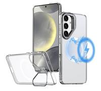 TECHGEAR for Samsung Galaxy S25 5G Magnetic Tough Rugged Protective Stand Case with Ring, Magsafe Compatible - Clear