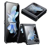 TECHGEAR for Samsung Galaxy Z Flip 5 Screen Protector & Hinge Case, Premium Fusion Tough Rugged [Hinge Protection Cover] [Screen Protector] Slim Heavy Duty Case For Samsung Galaxy Z Flip 5 Black