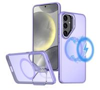 TECHGEAR For Samsung S25 Plus Case [Magnetic + Kickstand] Tough Rugged Protective Stand Phone Case, Magnetic Ring Case Compatible with Magsafe Case for Samsung Galaxy S25+ 5G - Lilac