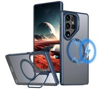 TECHGEAR For Samsung S25 Ultra Case [Magnetic + Kickstand] Tough Rugged Protective Stand Phone Case, Magnetic Ring Case Compatible with Magsafe Case for Samsung Galaxy S25 Ultra 5G - Blue