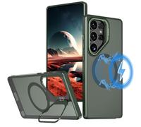 TECHGEAR For Samsung S25 Ultra Case [Magnetic + Kickstand] Tough Rugged Protective Stand Phone Case, Magnetic Ring Case Compatible with Magsafe Case for Samsung Galaxy S25 Ultra 5G - Green