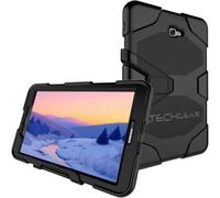 TECHGEAR G-SHOCK Case fits Samsung Galaxy Tab A 10.1" (SM-T580 Series) Tough Rugged Heavy Duty Armour Shock Proof Long Survival Protective Case with Detachable Stand - Kids Work School Builders Case