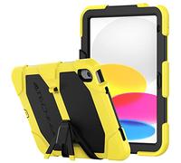 (YELLOW) TECHGEAR G-SHOCK Design for iPad 10 2022 [10th Generation] 10.9" Tough HEAVY DUTY Survival Protective Case with Stand - Kids Schools Workman Case