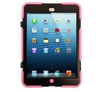 TECHGEAR G-SHOCK Case for iPad Mini 3, Mini 2, Mini 1 - Tough Rugged Heavy Duty Armour Shock Proof Long Survival Protective Case with Detachable Stand - Kids Work School Builders Case (LIGHT Pink)