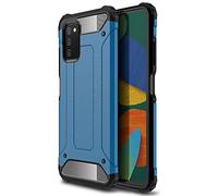 TECHGEAR Galaxy A03s Tough Armoured Case - ShockProof, Rugged, Sturdy, Heavy Duty Protective Impact Case Cover Designed for Samsung Galaxy A03s (Blue)