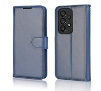 TECHGEAR Galaxy A13 Leather Wallet Case, Flip Protective Case Cover with Wallet Card Holder, Stand and Wrist Strap - Blue PU Leather with Magnetic Closure Designed For Samsung A13