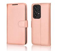 TECHGEAR Galaxy A13 Leather Wallet Case, Flip Protective Case with Wallet Card Holder, Stand and Wrist Strap - Rose Gold PU Leather with Magnetic Closure Designed For Samsung A13