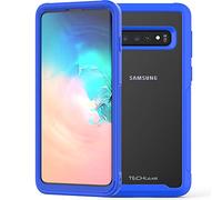 TECHGEAR Galaxy S10 Case, [Fusion Armour] Premium Slim Hybrid Tough Rugged Protective Bumper Case Heavy Duty Protection with Screen Frame Compatible with Samsung Galaxy S10 - Blue