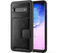 TECHGEAR Galaxy S10 Plus Case, Tough Armoured Card Wallet 360 Shock Proof Protective Case Cover with Card Slots Wallet & Stand Compatible with Samsung Galaxy S10 Plus - Black