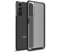 TECHGEAR Galaxy S21 Case [Fusion FX Case] Slim & Light, Tough, Shockproof, Protective, Fused Gel Bumper & Hard Back Smooth Case Cover Designed for Samsung Galaxy S21 / S21 5G (Black)