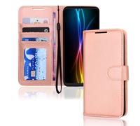 TECHGEAR Galaxy S21 FE 5G Leather Wallet Case, Flip Protect Case Cover with Wallet Card Holder, Stand and Wrist Strap - Rose Gold PU Leather with Magnetic Closure Designed For Samsung S21 Fan Edition