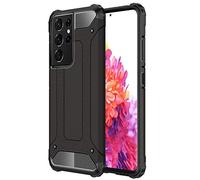 TECHGEAR Galaxy S21 Ultra Tough Armoured Case - ShockProof, Rugged, Sturdy, Heavy Duty Protective Impact Case Cover Designed for Samsung Galaxy S21 Ultra / 5G (Black)