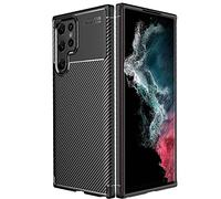TECHGEAR Galaxy S22 Ultra Case [CarbonFlex Case] Premium Flexible Soft Shockproof Slim Fit Case Cover with Carbon Fibre Effect Designed For Samsung Galaxy S22 Ultra 5G