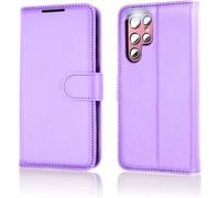 TECHGEAR Galaxy S22 Ultra Leather Wallet Case, Flip Protective Case Cover with Wallet Card Holder, Stand and Wrist Strap -...