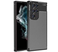 TECHGEAR Galaxy S23 Ultra Case [CarbonFlex Case] Premium Flexible Soft Shockproof Slim Fit Case Cover with Carbon Fibre Effect Designed For Samsung Galaxy S23 Ultra 5G