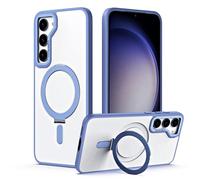 TECHGEAR Galaxy S24 Stand Case [Fusion Armour Ring] Premium Hybrid Tough Rugged Protective Magnetic Kickstand Case, Wireless Charging Compatible Case for Samsung Galaxy S24 - Light Blue