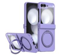 TECHGEAR Galaxy Z Flip 6 Stand Case [Fusion Armour Ring] Premium Hybrid Tough Rugged Magnetic 360 Rotating Holder Kickstand [Hinge Cover Case] [Wireless Charging] For Samsung Galaxy Z Flip6, Lilac