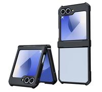 TECHGEAR Galaxy Z Flip 7 Case with Glass Screen Protector & Hinge Cover, Slim 360 Shockproof Armour, Wireless-Charging Ready - Premium Tough Protection for Samsung Z Flip 7 Black